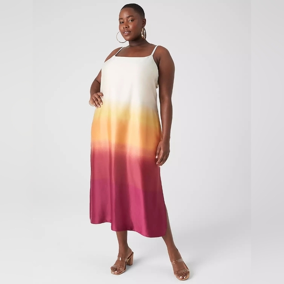 Lane Bryant Dresses & Skirts - Lane Bryant Scoop-Neck Cami Slip Dress Resort Ombre Sz 22 New With Tags